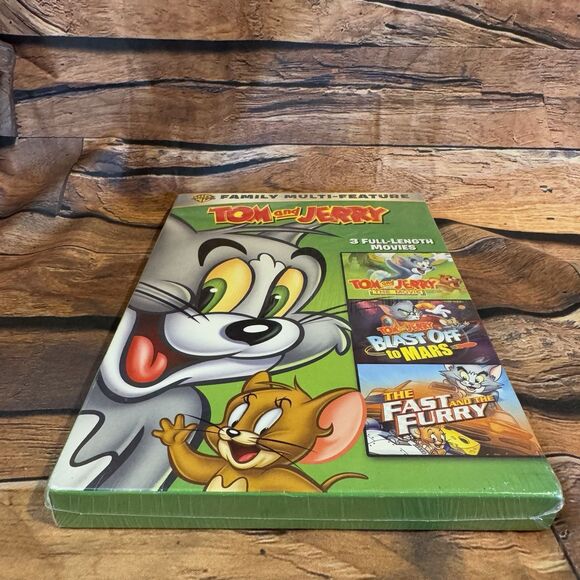 Tom & Jerry 3-Movie DVD Set: The Movie, Blast Off to Mars, Fast & Furry Sealed - Picture 6 of 6